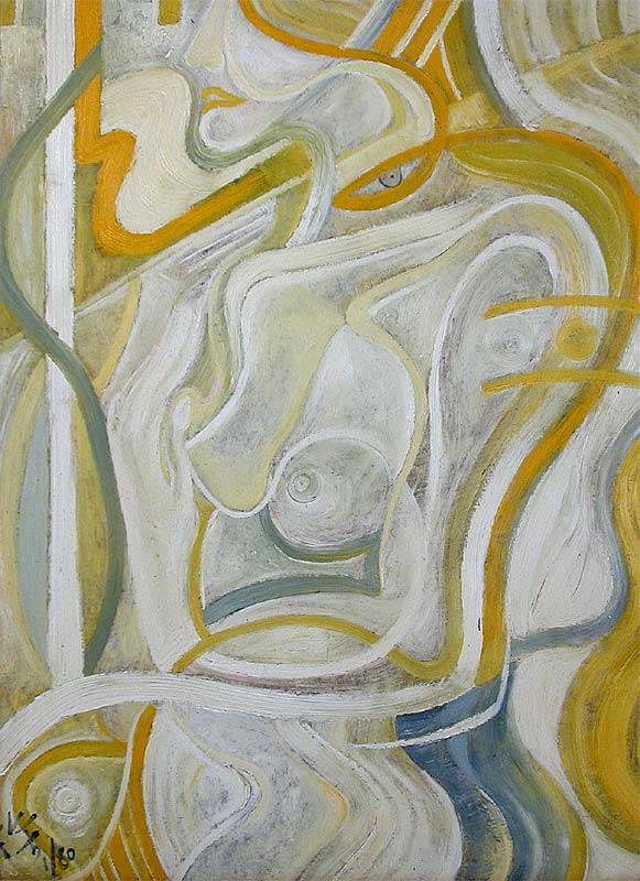 abstract oil nude