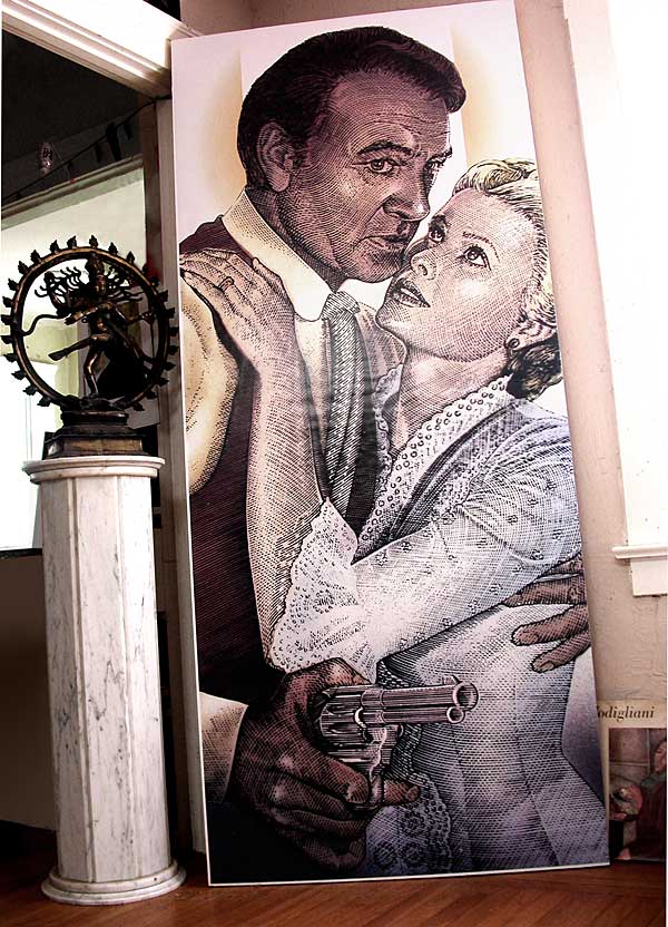 Grace Kelly Gary Cooper High Noon Poster, 交叉線畫 Crosshatch Painting